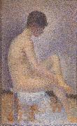 Georges Seurat Seated Female Nude oil